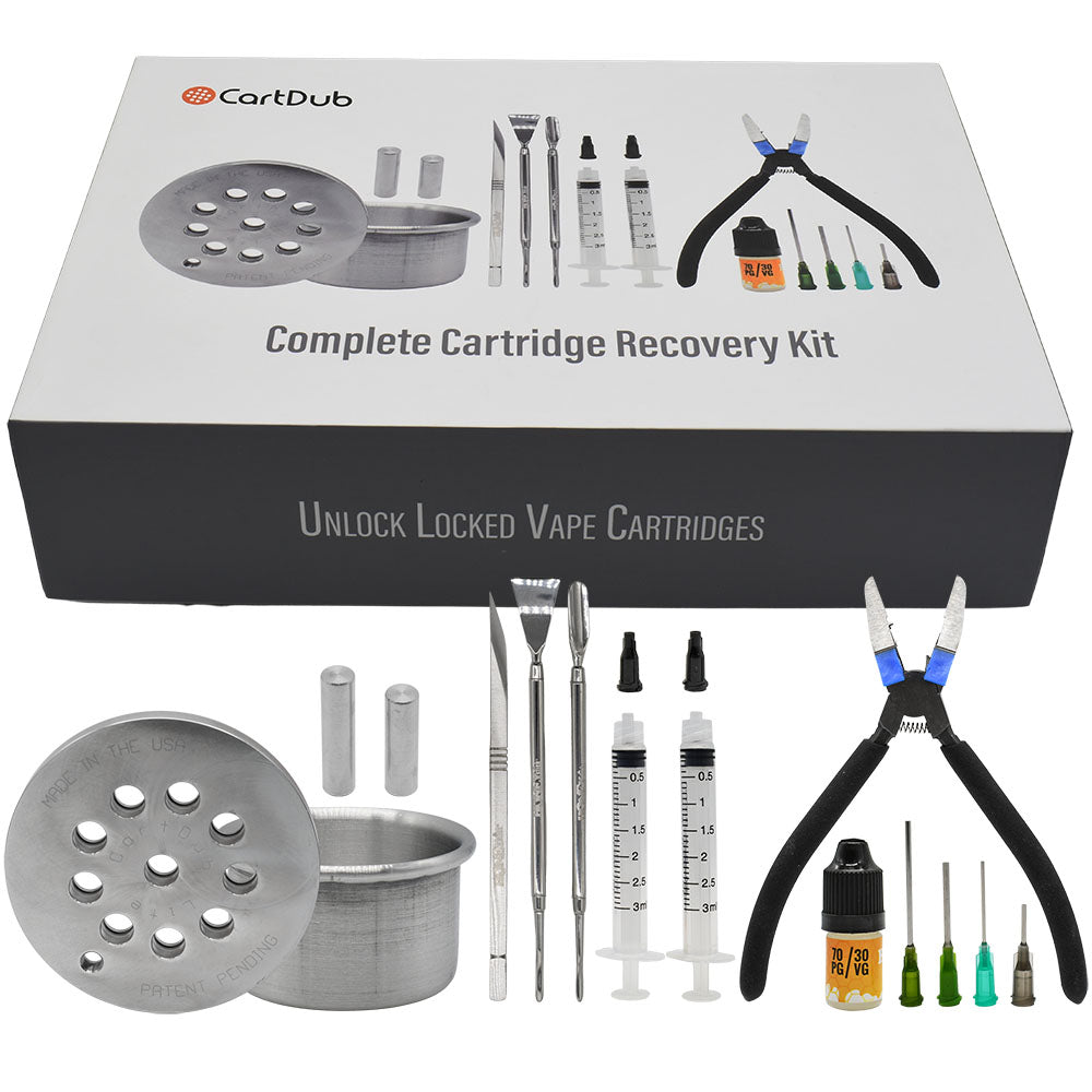 CartDub COMPLETE Kit to Open 510 Cartridges and Remove Oil